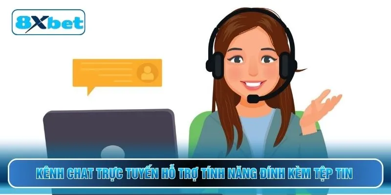 Kênh chat trực tuyến hỗ trợ tính năng đính kèm tệp tin 